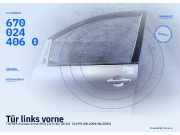 Tür links vorne TOYOTA Avensis Verso (M2) 6700244060