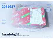 Bremsbelag SB MAZDA 323 C IV (BG) GDB1027