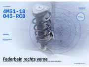 Federbein rechts vorne FORD Focus II Turnier (DA, DS, FFS) 4M51-18045-RCB