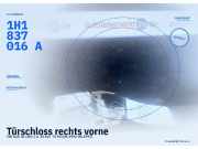 Türschloss rechts vorne VW Golf III (1H) 1H1837016A
