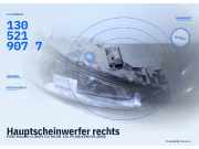 Hauptscheinwerfer rechts FORD Mondeo II (BAP) 1305219077