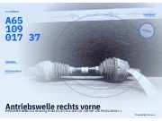 Antriebswelle rechts vorne MERCEDES-BENZ CLA Shooting Brake (X117) A65109 A6510901737