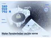 Motor Fensterheber rechts vorne VW Golf V Variant (1KM) 1K0959792M