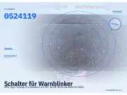 Schalter für Warnblinker OPEL Tigra Twintop (X-C/Roadster) 0524119