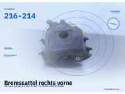 Bremssattel rechts vorne VW Lupo (6X/6E) 216-214