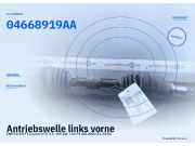 Antriebswelle links vorne CHRYSLER PT Cruiser (PT) RL668919AA 04668919AA