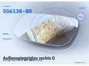 Außenspiegelglas rechts OPEL Agila (H-B) 556138-80