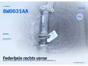 Federbein rechts vorne AUDI A4 Avant (8W, B9) 8W0031AA