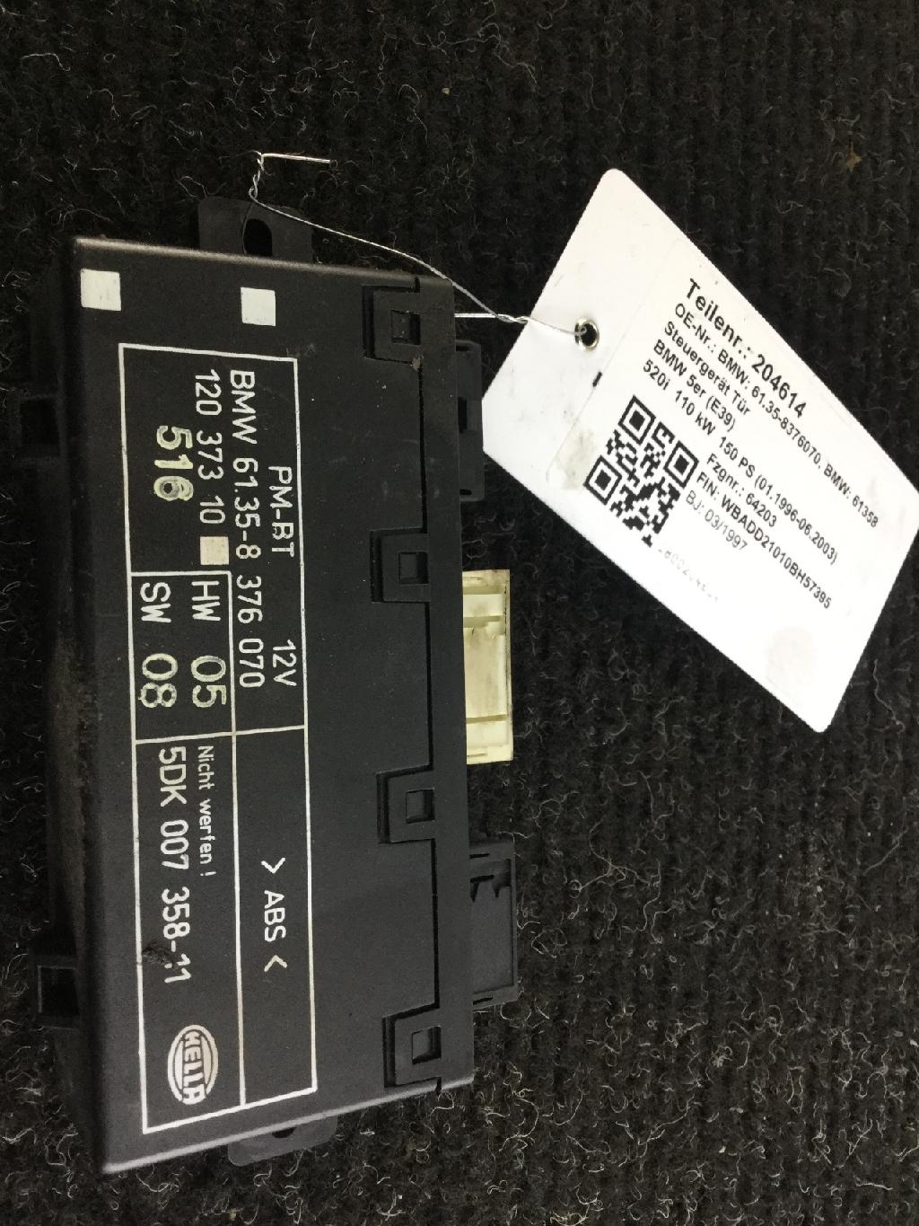 Steuergerät Tür BMW 5er (E39) 61358376070 Bild Steuergerät Tür BMW 5er (E39) 61358376070