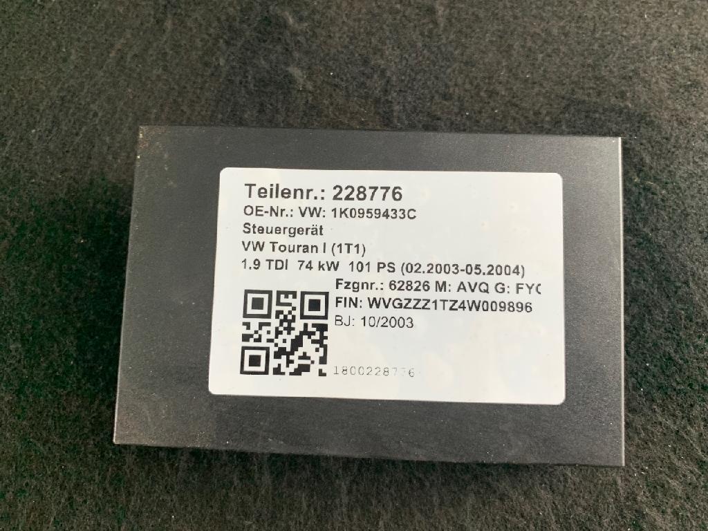Komfortsteuergerät VW Touran I (1T1) 1K0959433C Bild Komfortsteuergerät VW Touran I (1T1) 1K0959433C