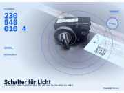Schalter für Licht MERCEDES-BENZ SL (R230)2305450104 2305450104