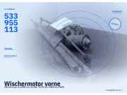Wischermotor vorne VW Scirocco II (53B) 533955113