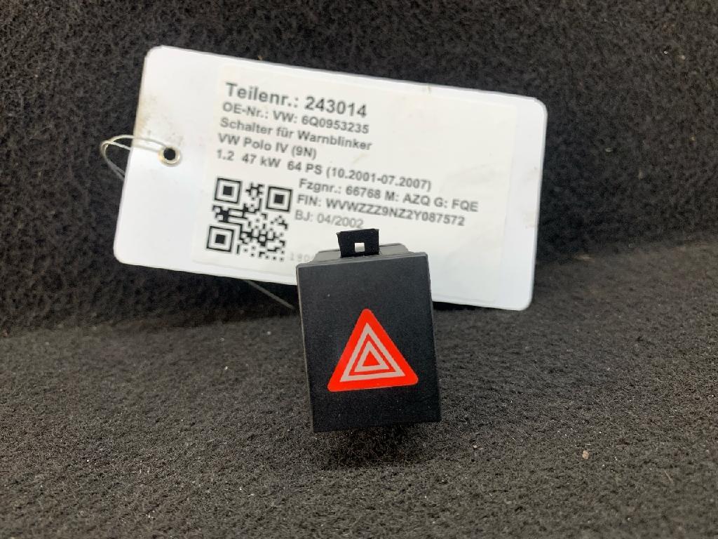 Schalter für Warnblinker VW Polo IV (9N, 9A) 6Q0953235 FKZ