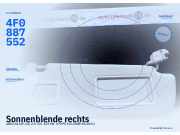 Sonnenblende rechts AUDI A6 (4F, C6) 4F0887552