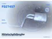Mittelschalldämpfer FORD Mondeo I Kombi (BNP) FD27457
