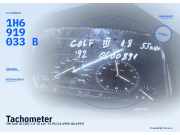 Tachometer VW Golf III (1H) 1H6919033B