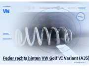 Feder rechts hinten VW Golf VI Variant (AJ5) 1K0511115BQ VW