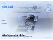 Wischermotor hinten NISSAN Primera Hatchback (P10) 403638
