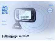 Außenspiegel rechts VW Golf I (17) 321857573