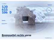 Bremssattel rechts vorne SKODA Fabia (6Y) 1K0615124D 1J0615106D