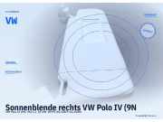 Sonnenblende rechts VW Polo IV (9N, 9A) 6Q0857552F FKZ VW