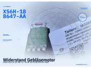 Widerstand Gebläsemotor FORD Fiesta IV (JA, JB) XS6H-18B647-AA