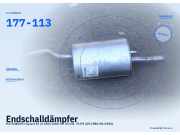 Endschalldämpfer MITSUBISHI Galant IV (A 160) 177-113
