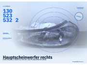Hauptscheinwerfer rechts FORD Mondeo II (BAP) 1305235322