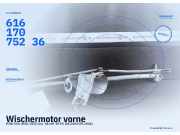 Wischermotor vorne MINI Mini (R50, R53) 61618229128 61617075236
