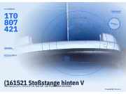 (161521 Stoßstange hinten VW Touran I (1T1) 03-010 1T0807421) 1T0807421