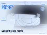 Sonnenblende rechts VW Fox Schrägheck (5Z) 5Z9857552 L72 5Z0857552B L72