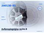 Außenspiegelglas rechts BMW 1er (E81) 200138-81