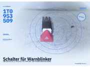 Schalter für Warnblinker VW Touran I (1T1) 1T0953509