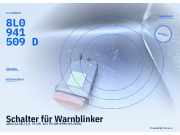 Schalter für Warnblinker AUDI A3 (8L) 8L0941509D