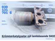Krümmerkatalysator mit lambdasonde SKODA Fabia II (542) 03D131701G