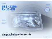 Hauptscheinwerfer rechts FIAT Uno (146) 661-1106R-LD-EM