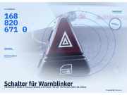 Schalter für Warnblinker MERCEDES-BENZ A-Klasse (W168) A1688206710 7C45 1688206710
