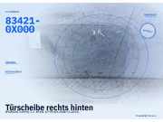 Türscheibe rechts hinten HYUNDAI i10 (PA) 83421-0X000