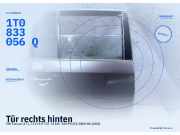 Tür rechts hinten VW Touran I (1T1) 1T0833056S 1T0833056Q