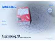 Bremsbelag SB MITSUBISHI Carisma (DA0) GDB3045