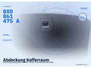 Abdeckung Kofferraum AUDI A1 Sportback (8XA) 8X0861475A