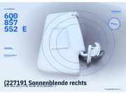 (227191 Sonnenblende rechts VW Passat (3B2, B5)6Q0857552E) 6Q0857552E