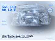 Hauptscheinwerfer rechts RENAULT 19 I (B/C 53) 551-1108R-LD-E