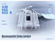 Bremssattel links hinten SKODA Fabia II (542) 1J0615423G 1J0615423D
