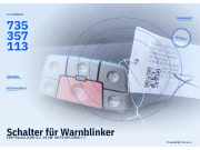 Schalter für Warnblinker FIAT Panda (169) 735357113