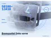 Bremssattel links vorne HYUNDAI i20 (PB) 58180-1JA10