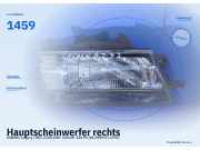 Hauptscheinwerfer rechts SUBARU Legacy I (BC) 1459