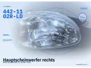 Hauptscheinwerfer rechts OPEL Corsa B (S93) 442-1102R-LD