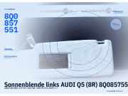 Sonnenblende links AUDI Q5 (8R) 8Q0857551