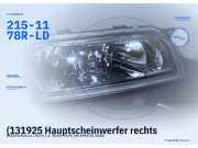 (131925 Hauptscheinwerfer rechts NISSAN Almera I (N15) 215-1178R-LD) 215-1178R-LD